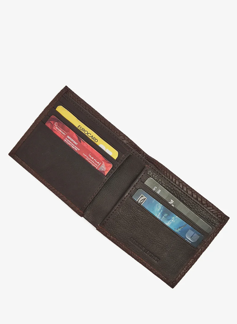 روبرت وود محفظة جلد طبيعي ثنائية الطي